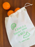 A rind is a terrible thing to waste reusable produce bag