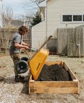 Garbage to Garden raised bed installation in Southern Maine